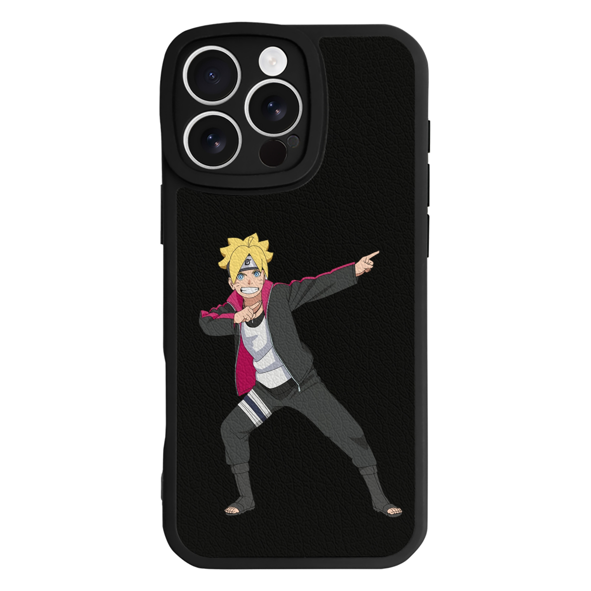 （画像用） NARUTO -ナルト- うずまき ボルト Uzumaki Boruto 【iPhone 16シリーズ対応】シリコンスマホケース（レザー調） 材質：シリコン
